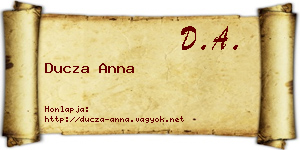Ducza Anna névjegykártya